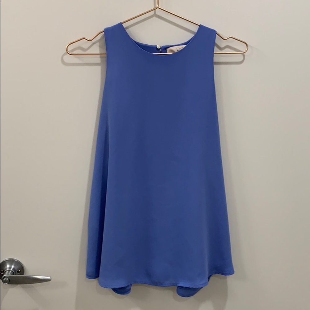 Loft Ruffle Back Shell Tank Top - Picture 3 of 9